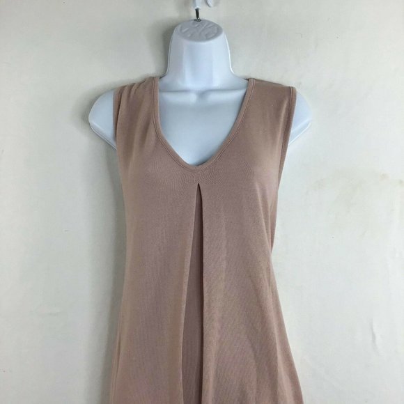 UDEAR Women's Pink Knitted V-Neck High Low Hem Casual Tank Top Size 2XL - Picture 4 of 10